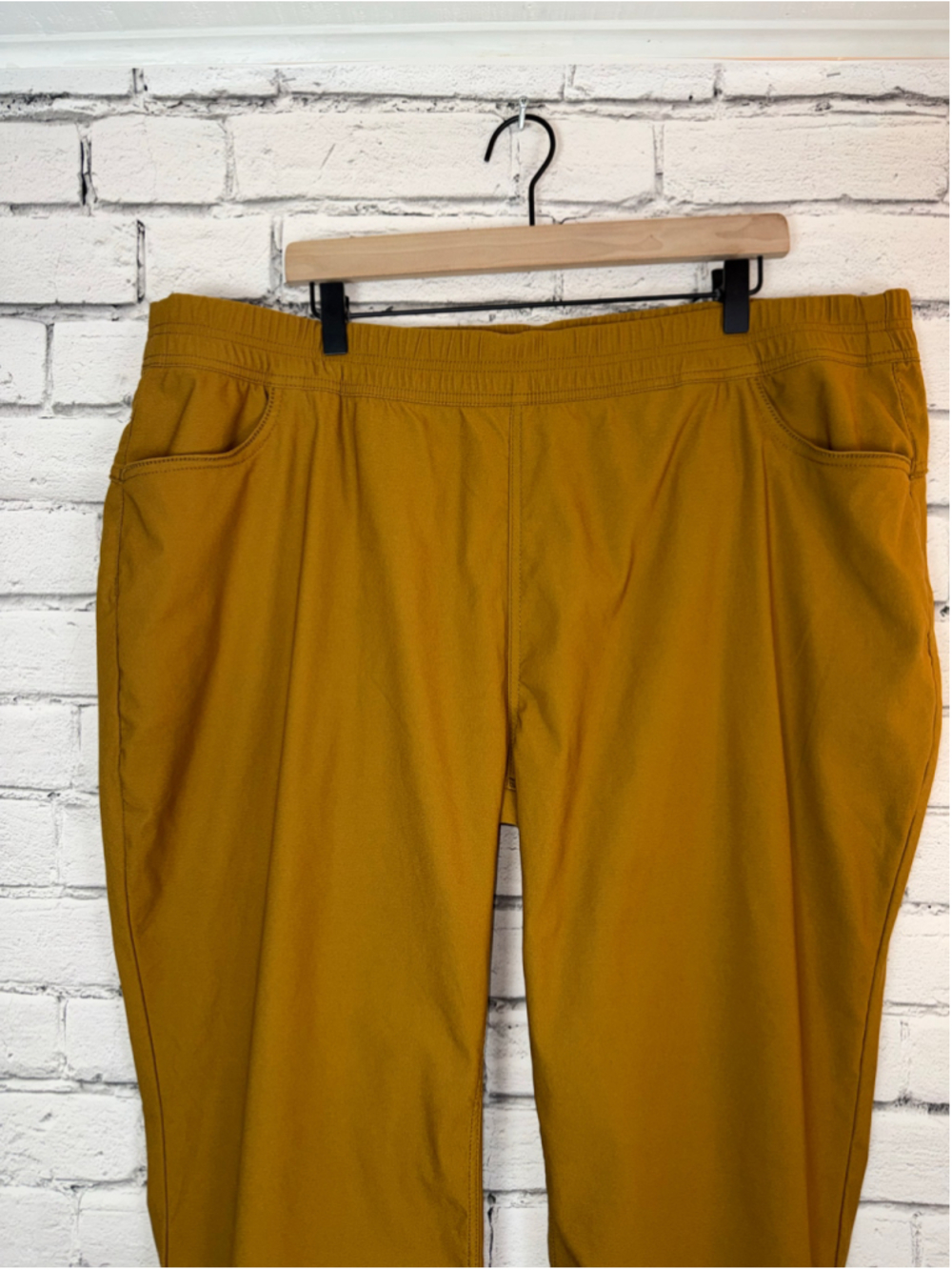 Women's Prana Joggers size 22W Mustard Yellow Athletic Pants E Waist Jogger Plus - Picture 9 of 16